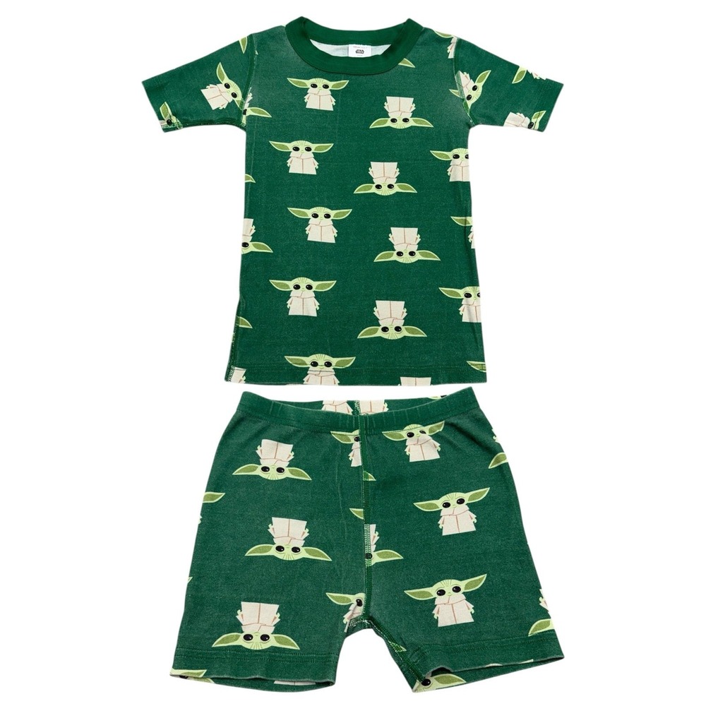 Hanna Andersson Short John Pajamas Grogu Baby Yoda 120 6/7